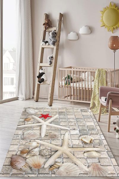 Birkilim Yıkanabilir Dekoratif Halı İpeksi Kaymaz Taban | MLN-IP-HP-772