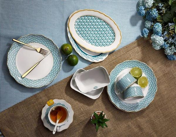 Neva Mentol | 32 Parça | 6 Kişilik | Kahvaltı Takımı | N2635