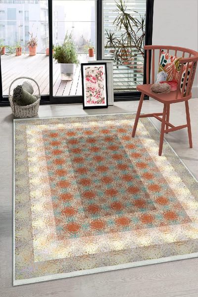 Birkilim Yıkanabilir Dekoratif Halı İpeksi Kaymaz Taban | MLN-IP-HS-258