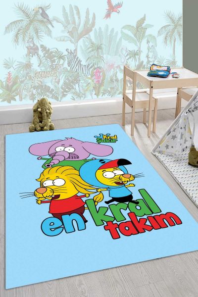 Birkilim Yıkanabilir İpeksi Kaymaz Taban Çocuk Odası Halısı | MLN-IP-HY-1370