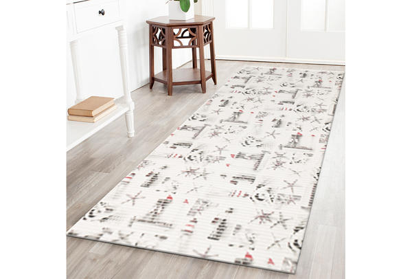 Aquamat Dekoratif Banyo Paspası | Polyester | Yıldız Desenli | 65cm | Aquamat-0009