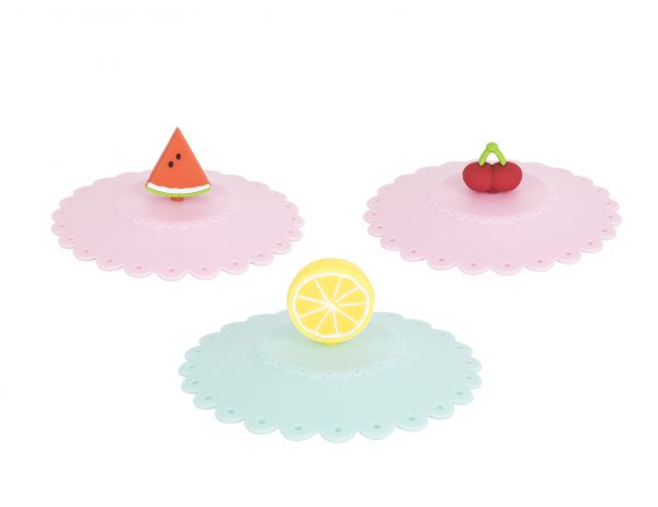 048-12-3 FRUIT SHAPED SILICONE CUP COVER SET