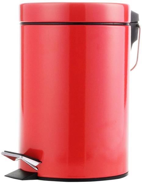 Schäfer Metal Pedallı Çöp Kovası Kırmızı 3 Lt