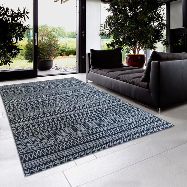 Siela | Senyo Collection | Etnik Desenli Halı | Gri | 2205-Gray