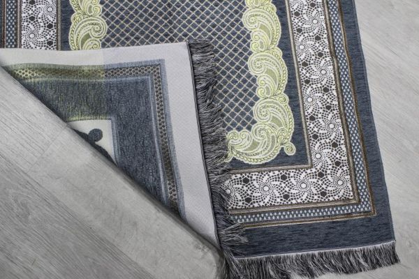 Tapis de prière tissé Dowry Diyari Ravza bleu