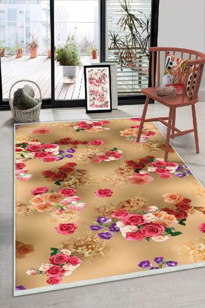 Birkilim Yıkanabilir Dekoratif Halı İpeksi Kaymaz Taban | MLN-IP-HS-358
