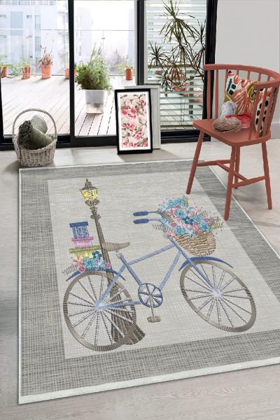 Birkilim Yıkanabilir Dekoratif Halı İpeksi Kaymaz Taban | MLN-IP-HS-322