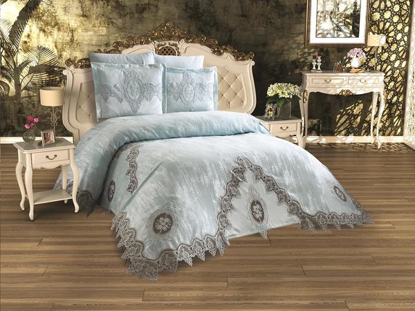 French Laced Dowry Pique Set Dilara Water Green