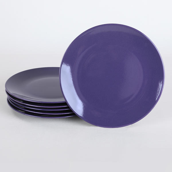 Assiette De Service Violet Aegean 25 Cm 6 Pièces | Keramika