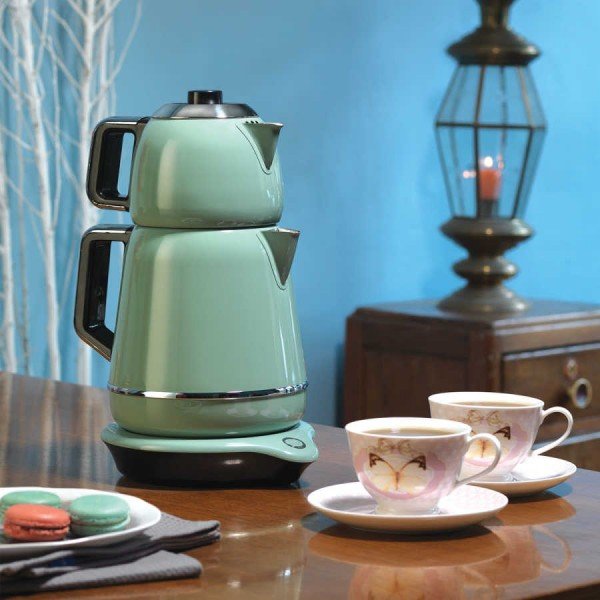 Korkmaz Demiks Elektrikli Çay Makinesi Semaver | Turkuaz | A332-01