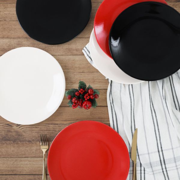 Crimson Ege Servis Tabağı 25 Cm 6 Adet - 030/650 | Keramika