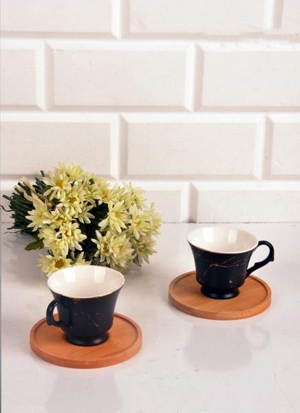 Bayev Damar Desen 2 Kişilik Fincan Takımı Ve Ahşap Altlığı 101151-18-