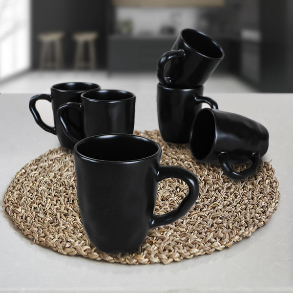 Mug Bio Noir Mat 10 Cm 2 Pièces | Keramika
