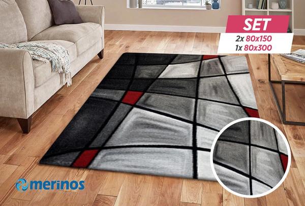 Merinos Brilliance Halı Seti | 80x150 | 80x300 | Kırmızı