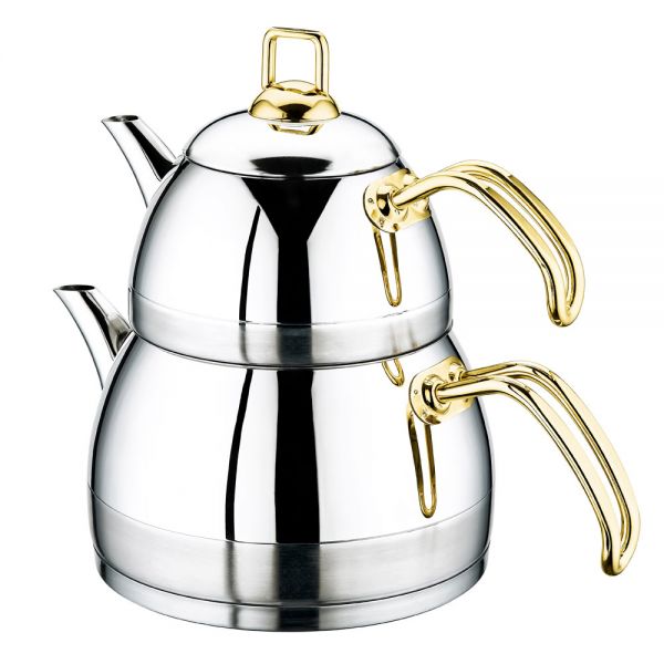 أوز لايف | إبريق شاي إيلا الذهبي سادة 1000-2200 مل