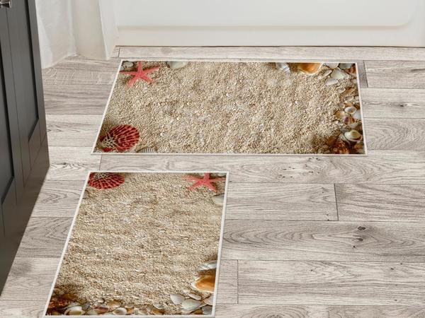 Sand 2-teiliges Badematten-Set