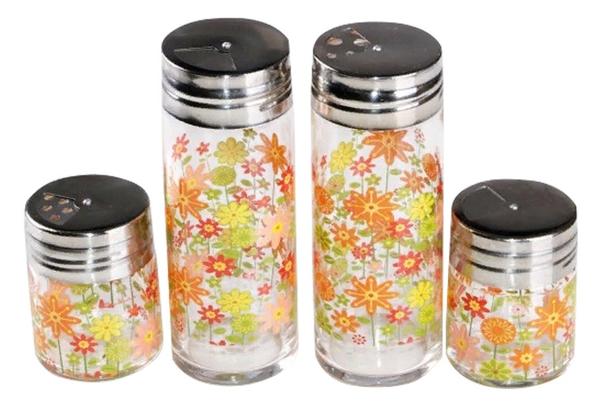 Paşabahçe Tuzluk Biberlik Renkli Çiçek