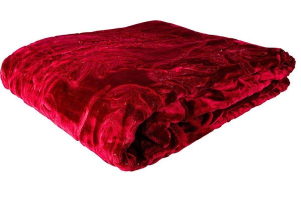 Deconase | Couverture en laine | Bourgogne | Polyester | Double | Par-couverture-08