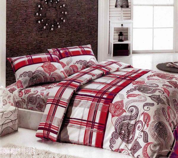 Hoffmanns Cotton Çift Kişilik Nevresim Takımı 4 Prç Mandala Kırmızı Tasarımı