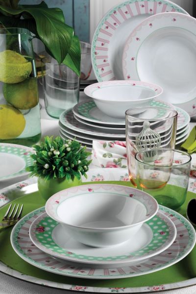 Kütahya Porselen 24 Parça 9380 Desen Yemek Seti