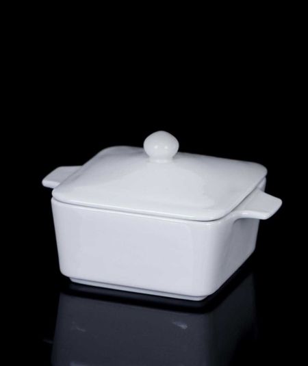 Acar | Pure White Porcelain Square Oven Container 14 cm