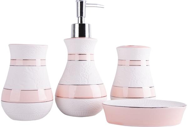 Dekonaz Banyo Set 4 Parça | Pembe | BS-11-PINK