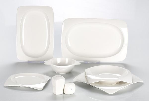 Schäfer 28 Parça Porselen Yemek Takımı Oval Sade | Beyaz | 6 Kişilik | 30732