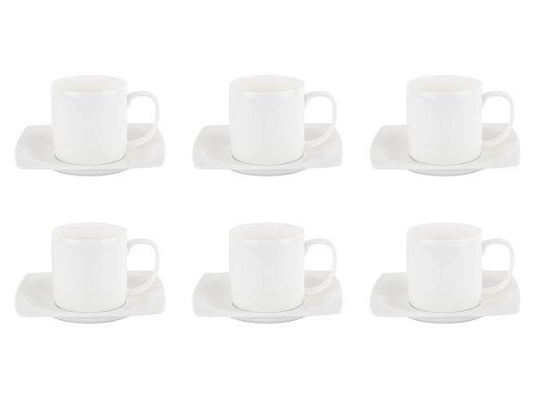 012-01-NEW BONE CHINA BLANK 12 PARÇA KARE KAHVE TAKIMI