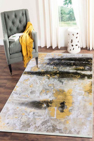 Birkilim Yıkanabilir Dekoratif Halı İpeksi Kaymaz Taban | MLN-IP-SD-172