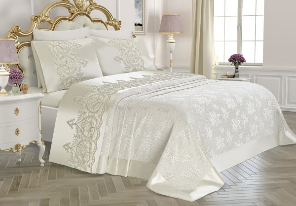 Çeyizlik Pike Takımı Elegance Krem