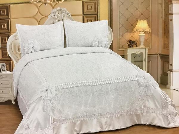 Almina Yatak Örtüsü Takımı 250x260 Beyaz