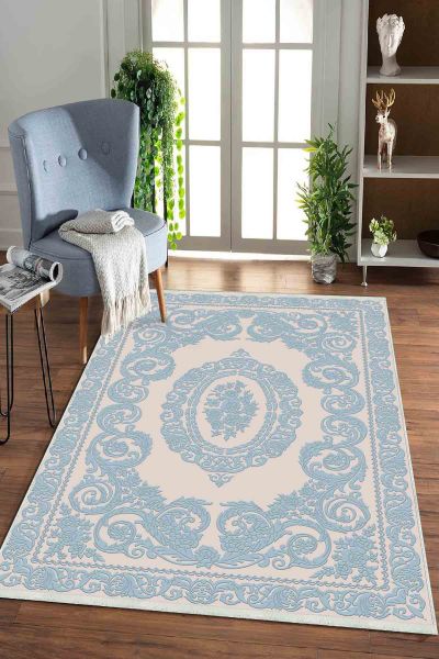 Birkilim Yıkanabilir Dekoratif Halı İpeksi Kaymaz Taban | MLN-IP-HK-0119