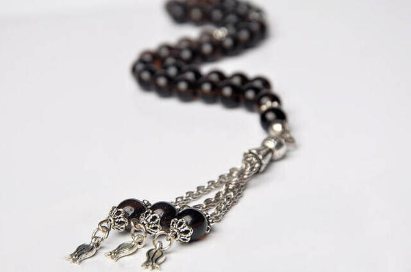 Chapelet en pierre de quartz fumé