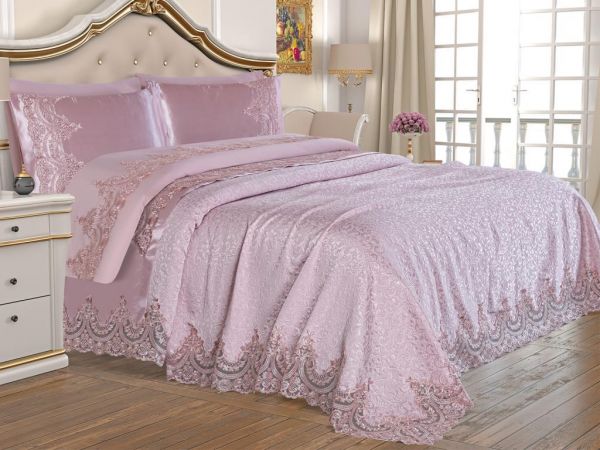 Fransız Güpürlü Sultans Gelin Seti Pudra