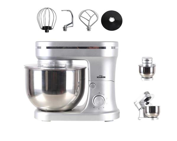 Schäfer | Hamur Makinesi | 1200 W | 5 Litre | Gümüş