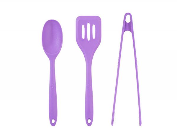 Tantitoni | Silikon Mor 3'lü Büyük Servis Seti
