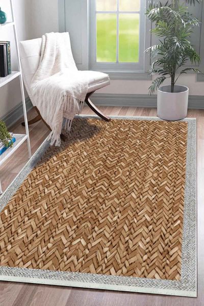 Birkilim Yıkanabilir Dekoratif Halı İpeksi Kaymaz Taban | MLN-IP-SD-356