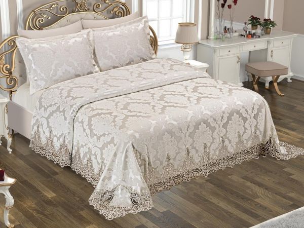 Dowry Diyari Istanbul 6 Piece Chenille Pique Set كريم