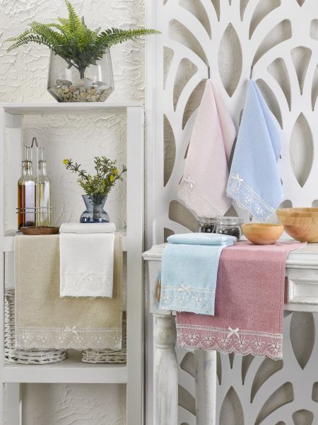 Forev 6'lı Mutfak Havlu Seti 30x50-Dantel Desen