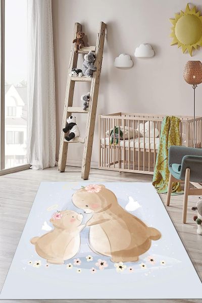 Birkilim Yıkanabilir Dekoratif Halı İpeksi Kaymaz Taban | MLN-IP-HP-717