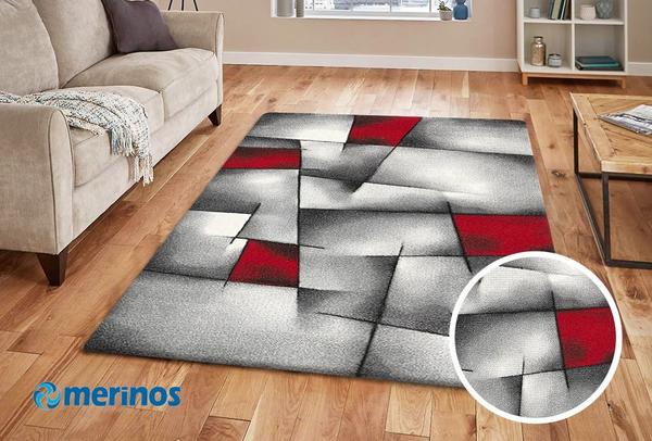 Merinos Brilliance Halı Kesikli Desenli | Kırmızı | 660-910-Red