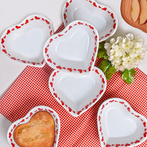 Keramira Kalp Beyaz Çorba Kasesi 15 Cm 6 Adet | Keramika