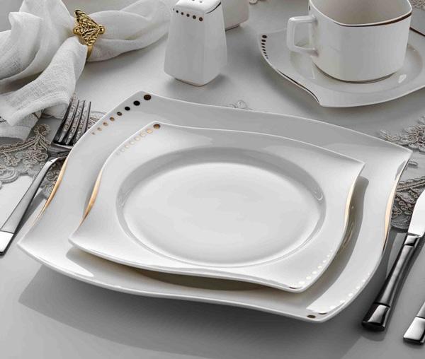 Taç Favorite Carmina 86 Parça Porselen Yemek Takımı | 12 Kişilik | TAC-1061