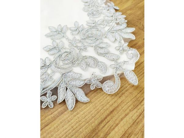 Çeyiz Diyarı Fransız Güpürlü Bahar Tek Bohça Krem