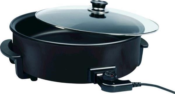 Elektrische Pizza Pfanne 42x13cm 1500 Watt Elektro Partypfanne Tavasi Schwarz