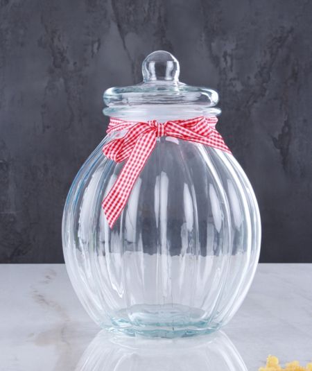 Acar | Rundes Glasgefäß mit Deckel 22 cm 3,6 Lt