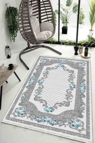 Birkilim Yıkanabilir Dekoratif Halı İpeksi Kaymaz Taban | MLN-IP-HK-062