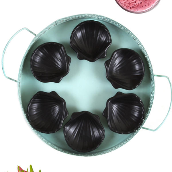 Mini Bol à Sauce / Snack Moules Noir Mat 8 Cm 6 Pièces | Keramika