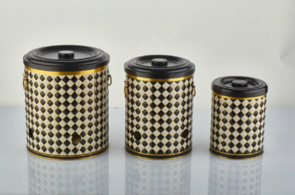 Vip Ahmet | Damalı Metal 3'lü Patates Soğan Seti