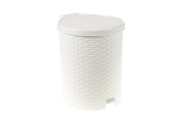 Violet Rattan Modern Pedallı Çöp Kutusu 3 Litre | 0722-Weiss